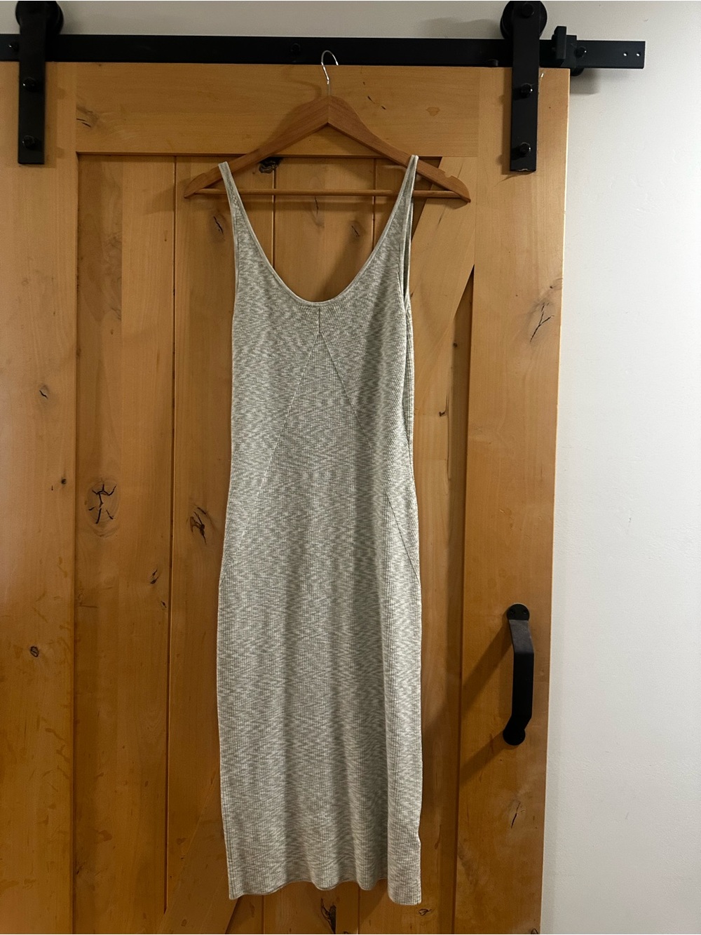Abercrombie & Fitch Heather Grey Midi Slip Dress